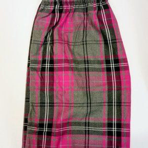 Yap Tartan Mini Skirt Size Medium Pink and Grey